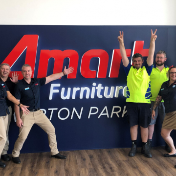 Amart team on opening day
