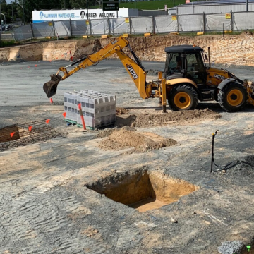 Yamanto Central construction site January 2020.