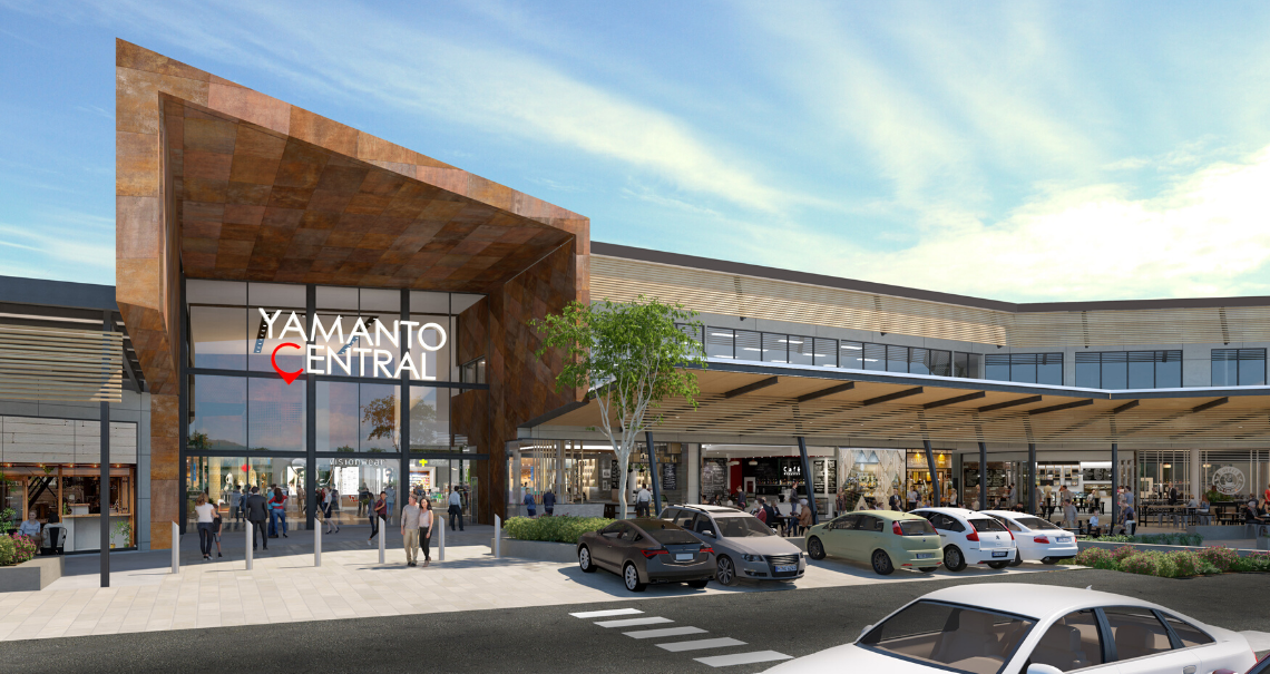 Artist impression of Yamanto Central's main entrance.