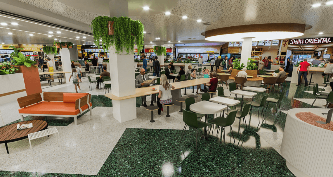 Artist impression of Indooroopilly Food Court